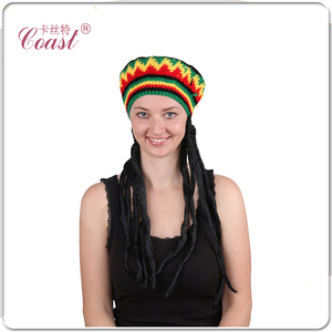 Moda peluca casquillo del ganchillo Jamaicano Bob Marley Reggae Rasta Dredlock Boina Sombreros De Señora pelucas - Product Image 1