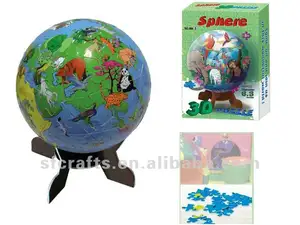 intelligenza carta sfera puzzle 3d