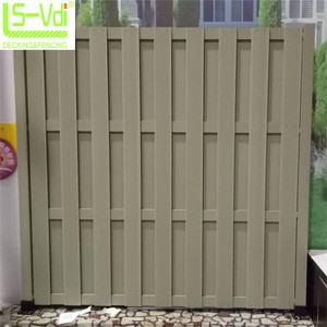 Lvsen valla de madera wpc usada con panel de madera <span class=keywords><strong>y</strong></span> poste de valla de metal de hierro - Product Image 6