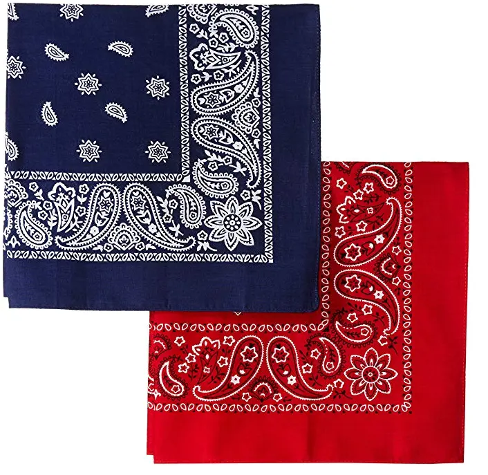 Pabrikan Tiongkok Syal Bandana Multifungsi Cetakan Kustom Bandana Katun Besar Paisley Bandana