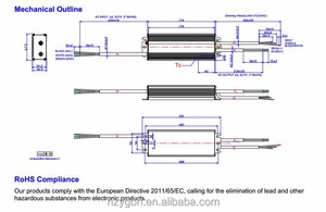 EUG-096S350DV Inventronics 100W IP67 Étanche 245-3500mA Sortie à courant élevé Driver LED 14-39Vdc AOC Gradateur d'intensité LED Alimentation LED - Product Image 3