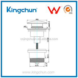 <span class=keywords><strong>Bonde</strong></span> <span class=keywords><strong>lavabo</strong></span> à <span class=keywords><strong>clapet</strong></span> fixe laiton chromé Universel - Product Image 2