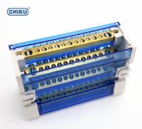 Boîtier de jonction de distribution de câbles électrique pour armoire électrique, bornier sur rail DIN CHIKU RTD 80A-100A