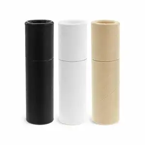 Eco-friendly di carta kraft cartone push up tubo di carta per il balsamo per le labbra 0.3 oz