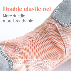Scarpette da Danza per Adulti Donna in Tela Elasticizzata Scarpe da Ballo con Suola Tripartita - Product Image 4