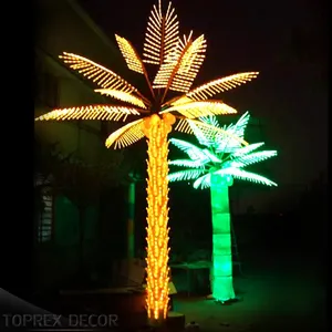 定制高品质人造发光二极管树发光棕榈树户外