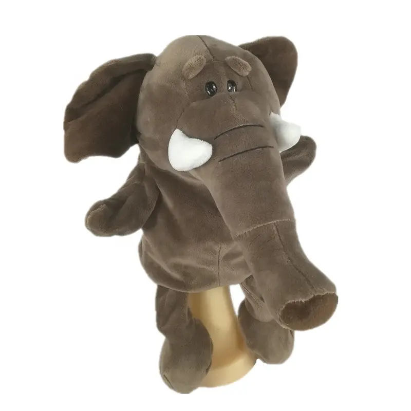 Tomaibaby Adorable Marioneta de Mano de Felpa Elefante Zoológico Amigos Animales Títeres Educativos Muñecas Elefante de Dibujos Animados 
