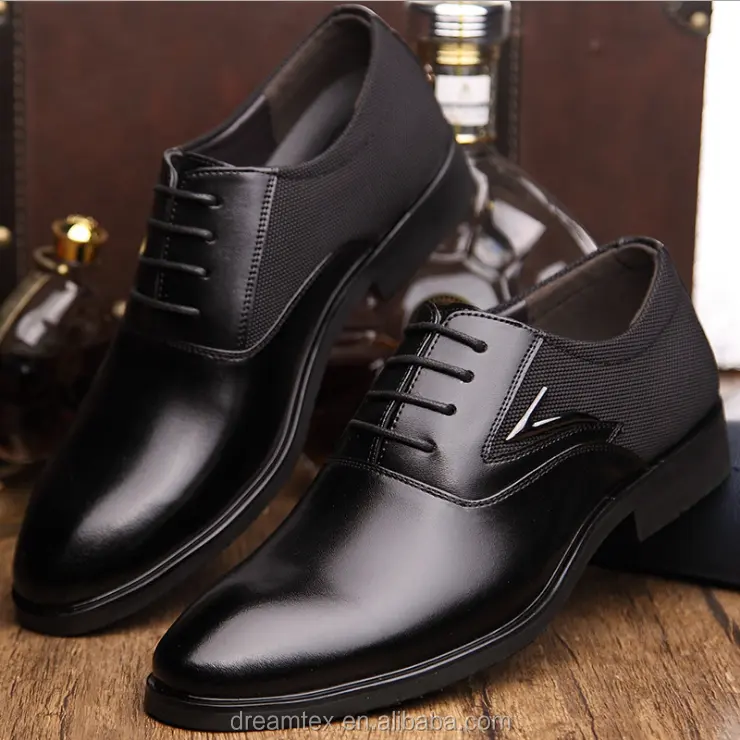 Men Leather Shoes men Business shoe Men's Pint-tipped Leather Shoe