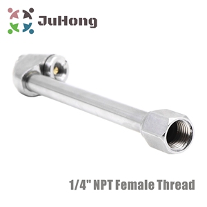 6 "Long Tilt-Lock Angle Head Double Pied Chrome Plaqué Air Mandrin 1/4" NPT Pneu Gonflage Air Mandrin Pneu Réparation <span class=keywords><strong>Garage</strong></span> - Product Image 5
