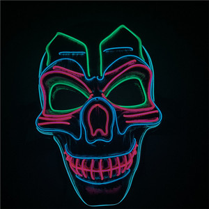 Máscara <span class=keywords><strong>de</strong></span> esqueleto LED Halloween Horrible Scary Light-up Cosplay Party Masks Máscara <span class=keywords><strong>de</strong></span> brillo luminoso - Product Image 5