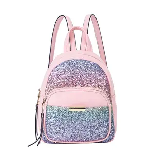 Модный меняющий Цвет Блестящий Galaxy PU мини кожаный рюкзак для женщин Интернет-шопинг