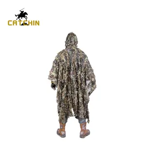 Camorish Ghillie สูทลายพรางใบไม้3D,ชุดเสื้อผ้าน้ำหนักเบาสำหรับการล่าสัตว์ป่าการยิงภาพถ่ายสัตว์ป่า