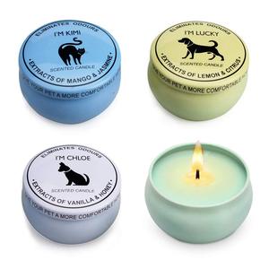 Lot de 4 bougies parfumées à la cire de soja naturelle 100% pour animaux de compagnie - Product Image 2
