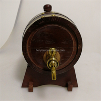 Mini baril d'alcool de vin en bois de chêne personnalisé avec support prix d'usine de gros fûts de whisky rhum bière bourbon baril