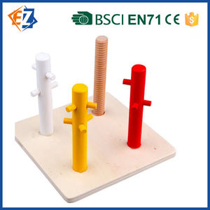 חינוכי עץ גיאומטרי לחטוף לערום בלוקים - Product Image 3