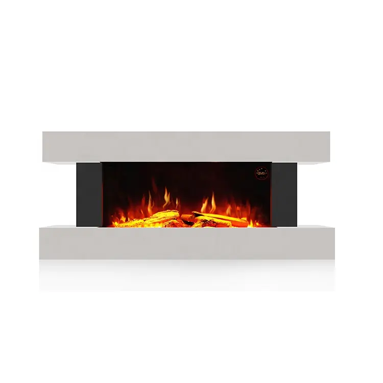 Wholesale indoor wifi remote control decor flame led wall mounted modern electric fireplaces heater with heat for living room