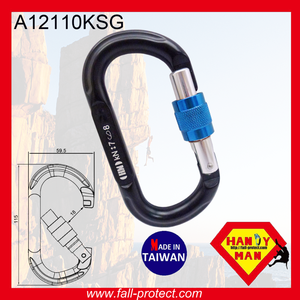 Super O Type 25KN Screw Lock For Wild Sports Aluminum Carabiner - Product Image 3