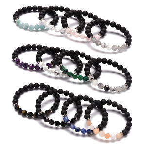 Bracelet d'énergie en pierre naturelle, <span class=keywords><strong>Triangle</strong></span> de découpe de haute qualité, 16 couleurs, garanti sur le commerce de gros - Product Image 6