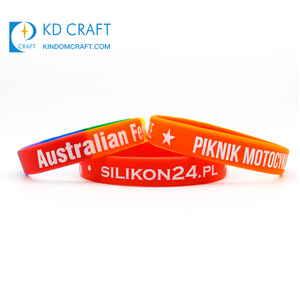 Liefern Sie umwelt freundliches, individuell mit Logo bedrucktes Silikon armband für Werbezwecke - Product Image 4