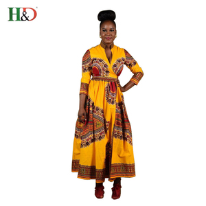 H & D China wholesale fashion clothing 2018 female Floral Designs African traditional dress for ladies - Product Image 2