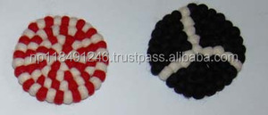 Dessous de verre multicolores en feutre de laine Dessous de plat de style design pour enfants pour la prière Ensembles de tapis de porte pour la salle à manger et la chambre à coucher - Product Image 5