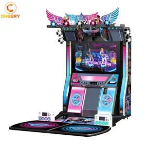 เครื่องเกมกีฬาขายร้อนเหรียญผู้เล่น2คน Arcade Danz Base Simulator เครื่องเกมเต้นรำ