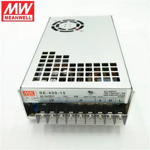 Fuente de alimentación de 450W, 15V, 30A, Meanwell SE-<span class=keywords><strong>450</strong></span>-15, <span class=keywords><strong>SMPS</strong></span> de salida única - Product Image 1