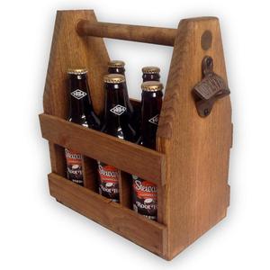Porte-bouteille en bois et Soda, petite ferme en bois, suspension et ouvre-bouteille, style portatif et rustique, pour la maison - Product Image 3