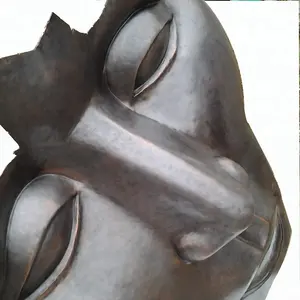 Sculpture en bronze coulé de visage d'art moderne en métal <span class=keywords><strong>Mitoraj</strong></span> London, design personnalisé populaire, pour la décoration de la place - Product Image 1
