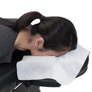 批发最新一次性水刺无纺布按摩头枕罩面部头枕摇篮罩用于水疗