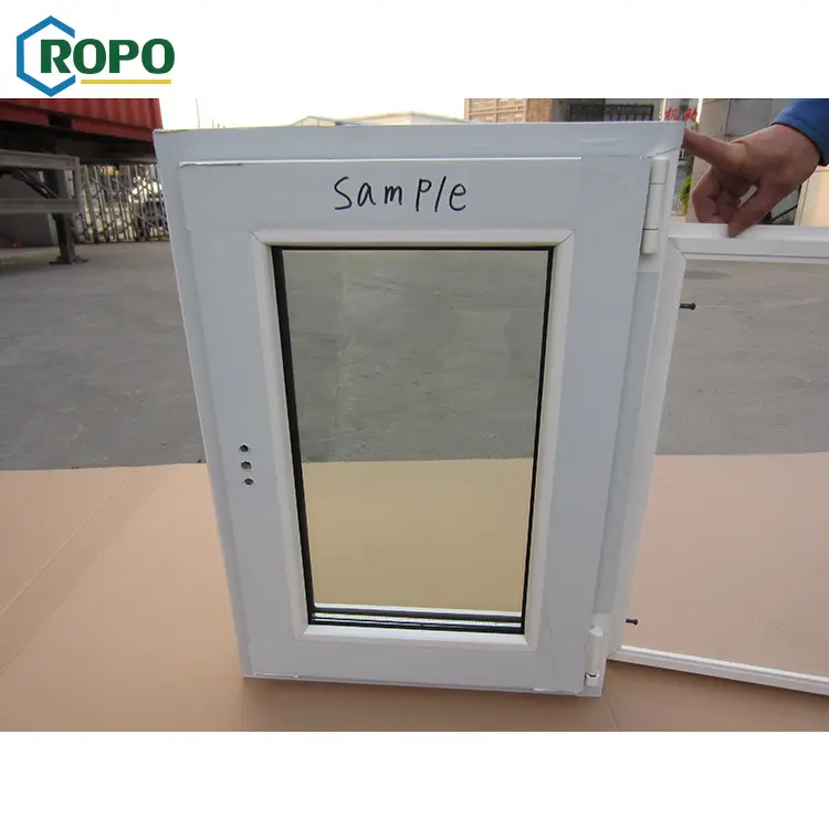 Rehau Geneo เครื่องทำลายความร้อนมาตรฐานออสเตรเลีย,กระจกพลาสติกไวนิล UPVC กระจกเคลือบสามชั้นหน้าต่างหมุนได้
