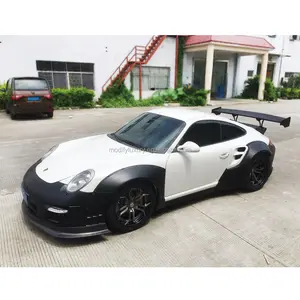 911 untuk 997 Turbo Carbon Fiber Bibir Bumper Depan untuk Porsche