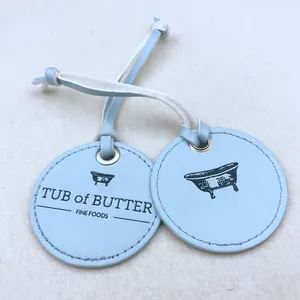 Design Custom High Quality Real Leather Hang Tag For Clothing Accessories