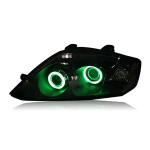 Sanvi-conjunto de accesorios de bombilla de faro de coche, luz de trabajo para Hyundai Coupe con lente de Bi proyector y Ojos de Ángel, Halos - Product Image 1