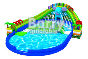 <span class=keywords><strong>Piscine</strong></span> toboggan gonflable en forme de <span class=keywords><strong>dinosaure</strong></span>, château aquatique, parc aquatique, jeu d'extérieur pour enfants - Product Image 2