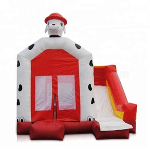 Vendita calda gonfiabile cane maculato buttafuori gonfiabile rosso castello gonfiabile con scivolo per la vendita - Product Image 1