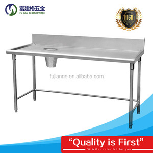 Collecteur de déchets 201 304 Table de travail en acier inoxydable OEM Table en acier inoxydable cuisine <span class=keywords><strong>meubles</strong></span> SUS sur mesure - Product Image 1