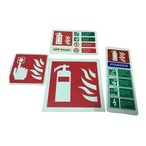 Luminescent fire equipment instructions sign glow in dark safety sign