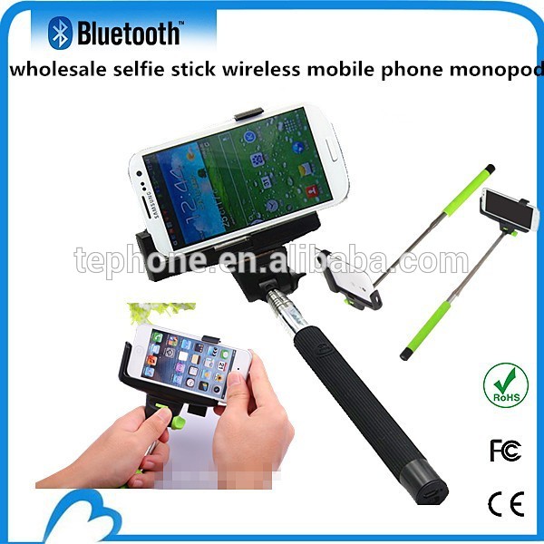 горячий продукт беспроводной bluetooth selfie палку с беспроводная затвора кнопки пульта дистанционного