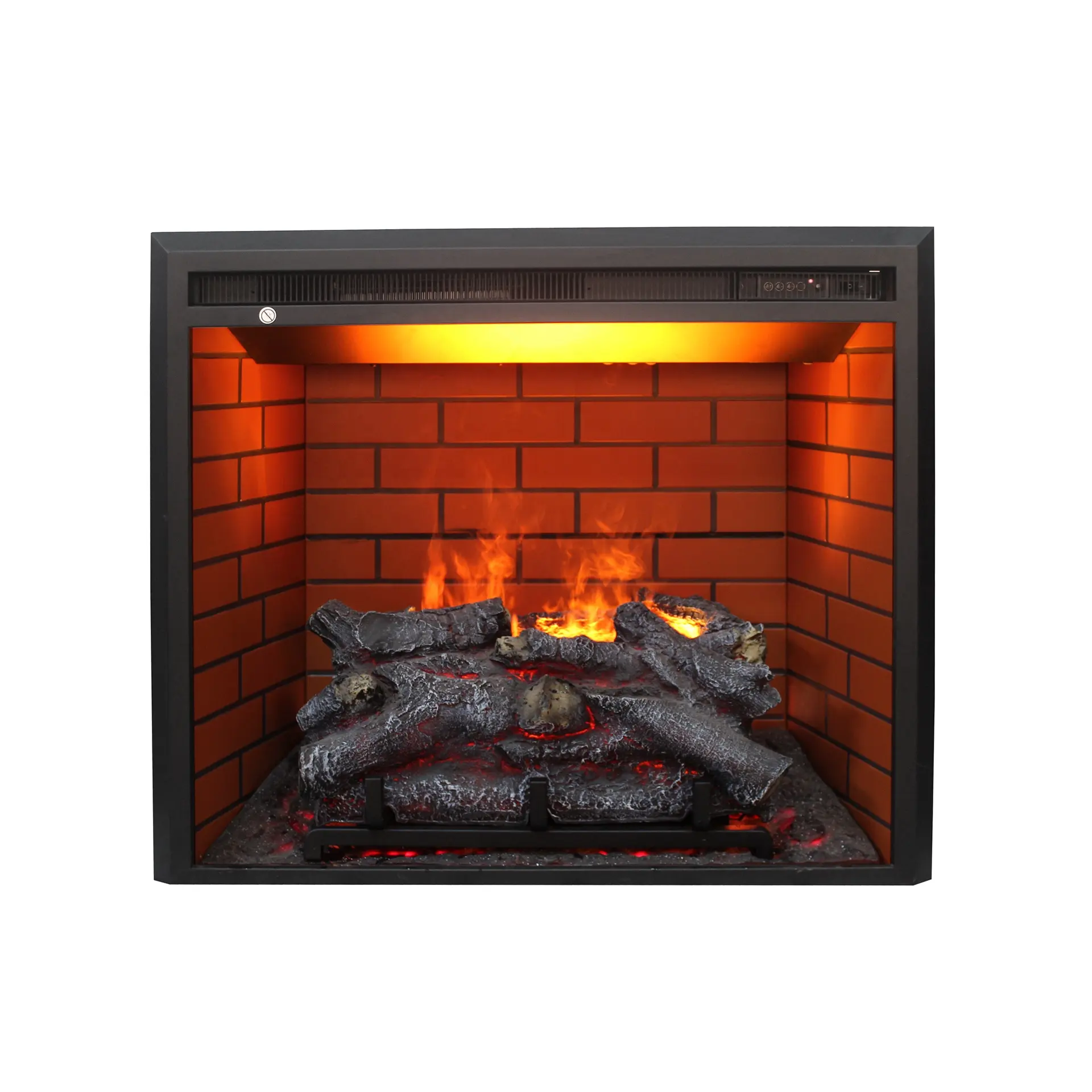 Elektrikli Su Buharı Yangın Buhar şömine ısıtıcı lnsert Firebox 26 Inç Kavisli LEEDS 26