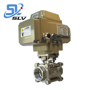 CF8M 1000WOG LPG Nhỏ 3 Cái 3 Cái Thiết Bị Truyền Động Điện Vít Float Ball Valve - Product Image 2