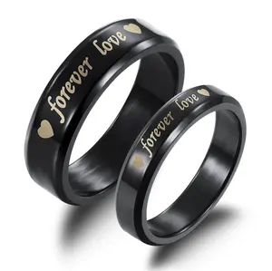 Новые продукты 2024 Рождественский подарок причудливый дизайн персонализированное модное настроение черное кольцо