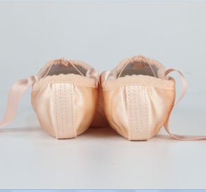 जेडब्ल्यू महिलाओं के वयस्क पेशेवर नरम बैले जूते गुलाबी साटन ऊपरी वास्तविक चमड़े से बाहर - Product Image 5