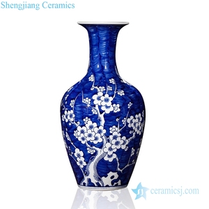 Florero de porcelana con patrón de flor de ciruelo en Jingdezhen, azul y blanco, precio barato, B/C/D/E/F/G/H, en color azul y blanco - Product Image 3