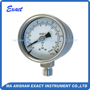 Exact Stainless Steel Freon <strong>Pressure</strong> <strong>Gauge</strong> With Bottom Connection - Product Image 4