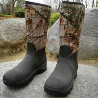 Vente en gros de bottes de pluie de chasse en caoutchouc de camouflage en néoprène imperméable de haute qualité fabriquées en Chine pour hommes
