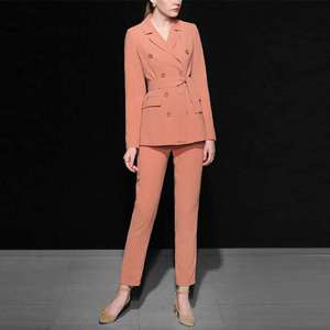 Completo da Ufficio Sexy da Donna 2018, Giacca e Pantalone, Tailleur Nero e Blu, Elegante Uniforme da Ufficio - Product Image 4