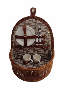 Sauce cesta tejida granel Brown cestas de picnic para <span class=keywords><strong>2</strong></span> peroson - Product Image 3
