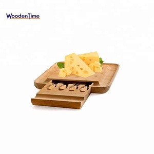 Bambú al por mayor cubiertos <span class=keywords><strong>quesos</strong></span> con cajón servidor conjunto plato grande de cortar de Bambú - Product Image 5