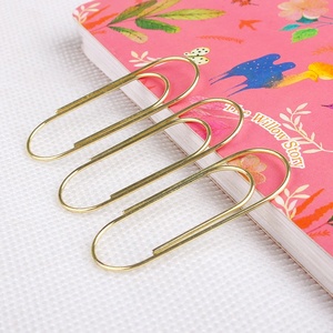 Clip géant en métal standard pour papier 50x20mm or rose et or - Product Image 5